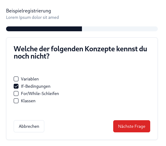 Registrierung