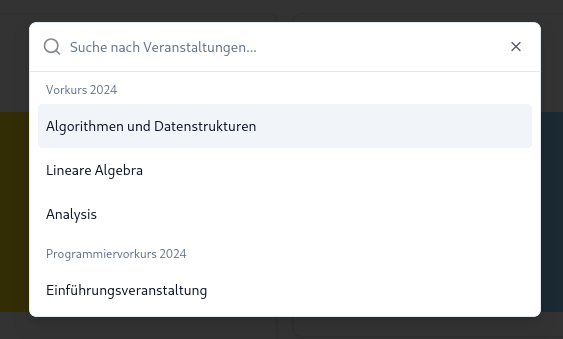 Veranstaltungssuche